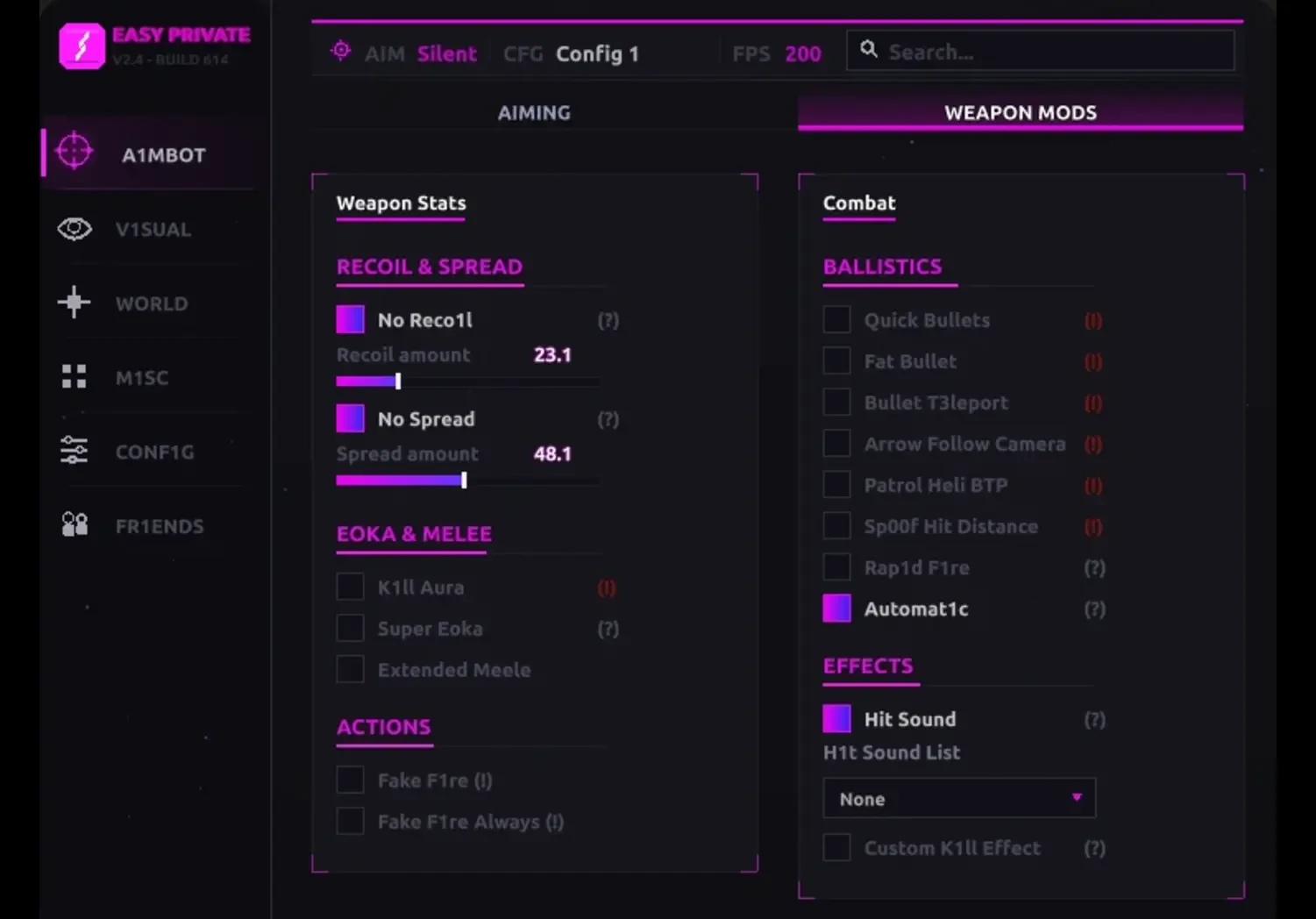 Rust Internal Private Cheat screenshot 2